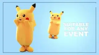 Yellow Pokemon Mascot Costume