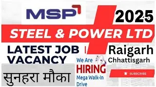 MSP Steel & Power Ltd Job Openings | Engineering Jobs in India | Engineering jobs Vaccancy 2025