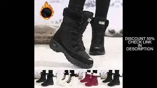 New Winter Women Boots High Quality Warm Snow Boots Lace-up Comfortable Ankle Boots Outdoor Waterpro