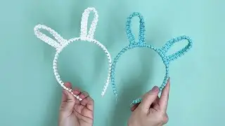Tiara de Coelho em Macram&ecirc; por Fer Campelo