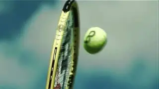 142mph Serve   Racquet hits the ball 6000fps Super slow motion from Olympus IMS