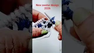 Double colour sweater design for beginners design video #knittingpatterns #trending #shortvideo