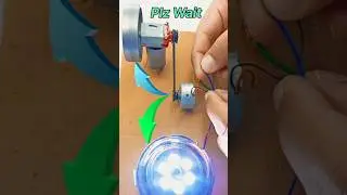 LED light lit by 3 volt motor | 3 वोल्ट मोटर से जली एलइडी लाइट #tech #shorts #technical #shantech
