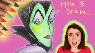 How To Draw Maleficent | Disney Drawing | Kids Art Learning | Educational Videos