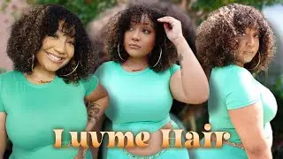 1 SEC INSTALL WIG | Brown Highlight Water Wave Glueless Short Curly Wig with Bangs Ft. Luvme Hair