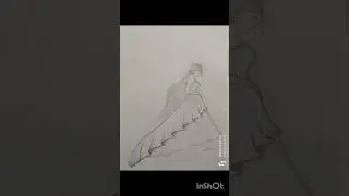 how to draw a girl /easy sketch of girl /step to step drawing of girl in gown#shorts#anitaart