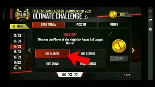 FREE FIRE || ULTIMATE CHALLENGE || ANSWER || DAY - 3