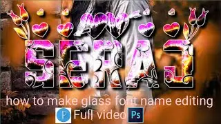 glass font name how to make glass font name editing