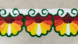 #how to make woolen rangoli mat#decorating #washable& reusable handmade rangoli mat#fur woolen mat