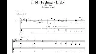 In My Feelings - Drake - ноты для гитары табы аранжировка