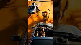 Run for survival #running #desert #lion