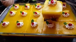 كيك يومي ب2بيضات بكريمة البرتقال🍊  المنعشة مذاق رهيييب قمة الروعة ومكوناته اقتصادية/كيك ادمان