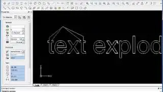 Text explode Draftsight