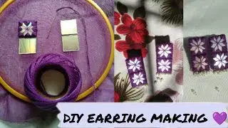 How to making a beautiful handmade mirror earring? easy to create#mirrorwork #diymirrorearringmaking