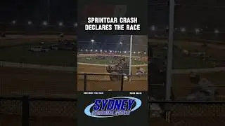 Hugh crash at Sydney International Declares the 410 Sprintcar Race #sprintcarracing #sydney  #cars