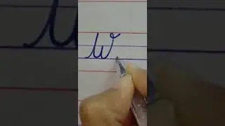 How to write in 4-line English notebook..write cursive letter 'W' capital and small