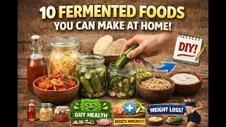 10 Fermented Foods you can make at home! #weightloss ,#improvehealth  Gut health.
