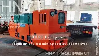 Shipment of explosion-proof 8 ton mining battery locomotives
