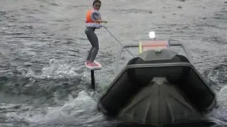 Learning to wake board behind a Rib for all fans of wake boarding and rc modelling