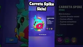 New CARRETA SPIKE Skin! #brawlstars #shorts