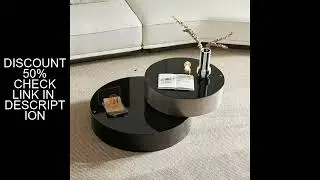 TQH living room home modern minimalist creative rotating telescopic stainless steel glass size round