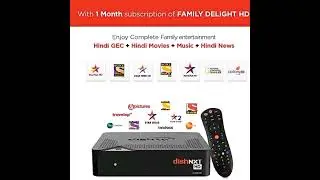 Dish TV HD DTH Set Top Box DTH Connection with 1 Month Family Delight Hindi HD Pack + Installation
