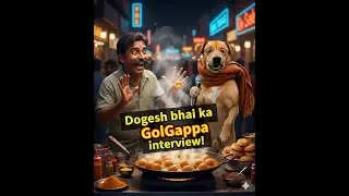 dogesh ka GolGappa interview | dogesh Funny Vlog | Viral dog | dogesh | dog | ai