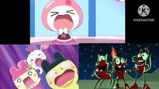 Mametchi, Chamametchi, Hapihapitchi, Flamzer, Burnard And Meltus Go To The House The Himespetchi 