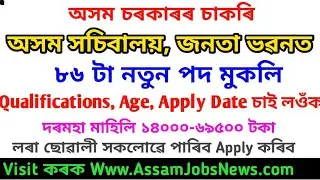 Assam Secretariat Office, Janata Bhawan Recruitment 2021 - Apply Online 86 Posts, Computer Operator