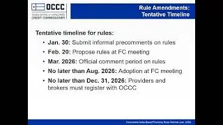 Commercial Sales-Based Financing Rules: Precomment Draft &ndash; January 28, 2026