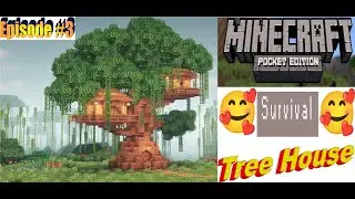 Tree House in Minecraft on Mobile/PE Survival Series Ep #3 #minecraft #minecraftsurvival