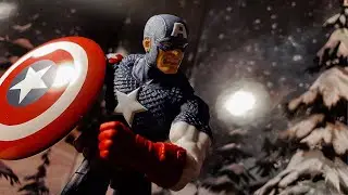 The Avengers (Classic Comic) Marvel Legends Ultimate Captain America (Puff Adder BAF) quick review