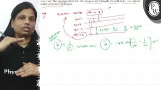 Calculate the wavenumber for the longest wavelength transition in the Balmer series of atomic hy...