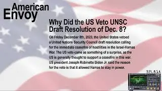 Why did the US veto UNSC draft resolution of Dec. 8?