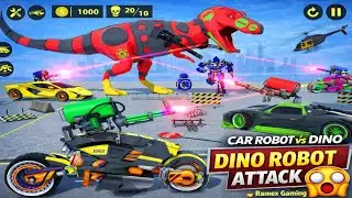 Mega Dinosaur Robot Attack 🤖🦖 | Robot Car Transformation Game