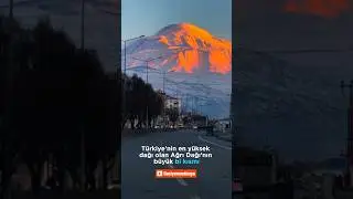 T&uuml;rkiye'nin en y&uuml;ksek dağı olan Ağrı Dağı..