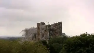 Demolition of Tarfside Oval, Glasgow (View 1)
