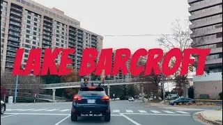 Driving around Lake Barcroft, Fairfax County Virginia.