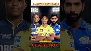 Kagiso Rabada 🆚 Matheesha Pathirana 🆚 Jasprit Bumrah || 4 Balls Wicket Hitting Challenge 😱 #shorts