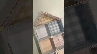 DIY cardboard dollhouse 🩷🪡 #diy #tutorial #cozy #fy #cardboard #dollhouse #craft