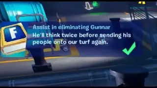 Fortnite Quest - Assist in eliminating Gunnar - Chapter 3 Season 1