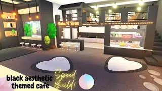 Black Aesthetic Themed Tree House Cafe🖤🤍 Speed Build (Roblox Adopt Me)