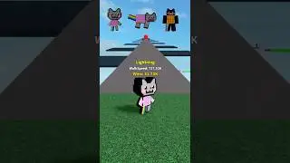 Nyan cat, tac cat and baby cat in speedrun challenge 🌈😘 #shorts #roblox #nyancat