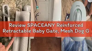 Review SPACEANY Reinforced Retractable Baby Gate, Mesh Dog Gate, Child Safety Gate for Doorways, Sta