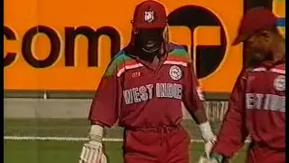 World Cup 1992. Logie goes bang and hammers Botham for a superb 6 backward of square leg at the MCG