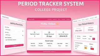 Periods Tracker Management System in PHP MySQL | Full source code