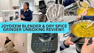 JOYDEEM BLENDER REVIEW UNBOXING Joydeem Soymilk Maker Machine,Heated Blender Grind Cup/INDIAN MOM