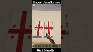 How to Build Georgia Flag Banner in Minecraft 1.19 ! #shorts #banner