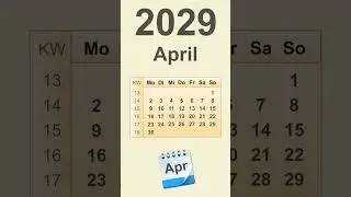 Kalender April 2029