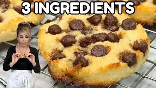 KETO 3 Ingredient Cottage Cheese Chocolate Chip Cookies 🍪 